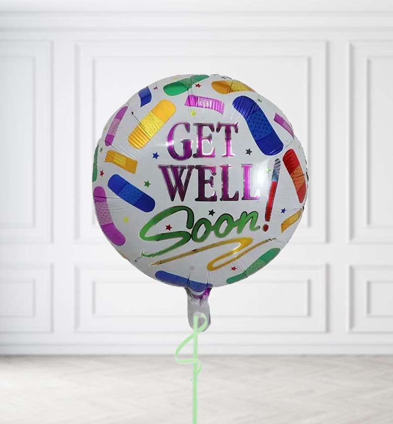 Get Well Soon Plaster Balloons, Build a Helium Filled Bunch: No Extras, Build a Bouquet: No Extras