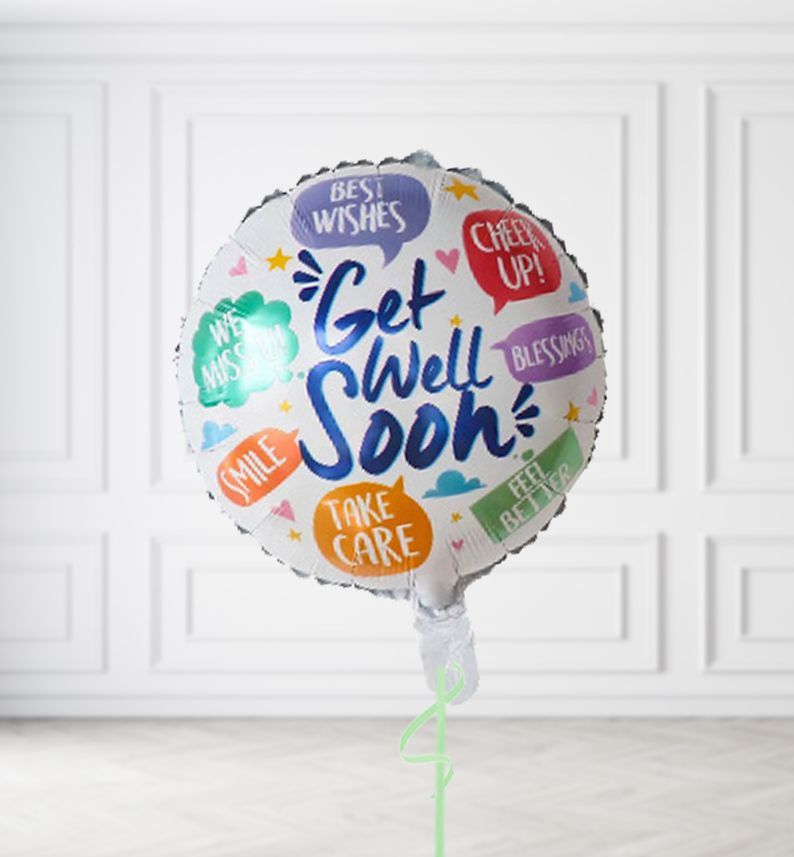 Get Well Soon Chatter Balloons, Build a Helium Filled Bunch: No Extras, Build a Bouquet: No Extras