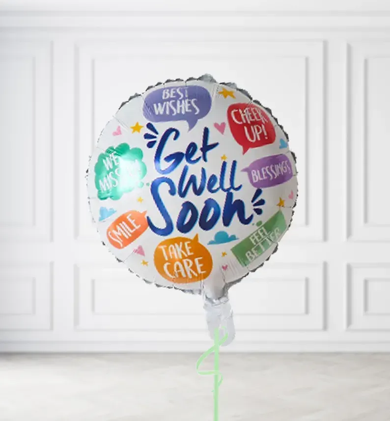 Get Well Soon Chatter Balloons Get Well Soon Chatter Balloons, Build a Helium Filled Bunch: No Extras, Build a Bouquet: No Extras