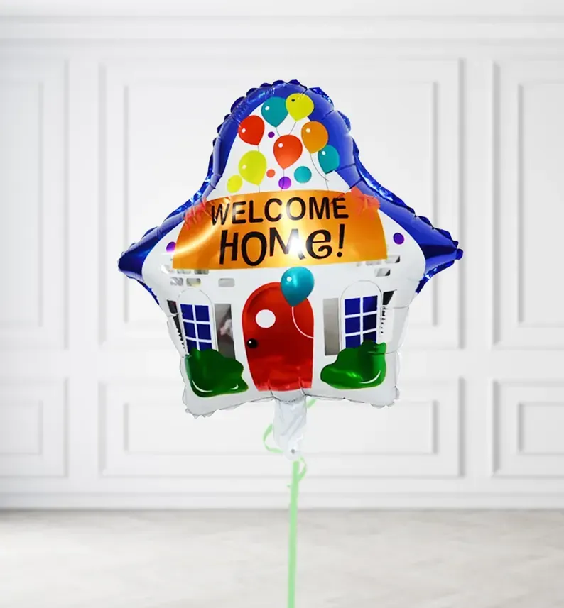 Welcome Home House Balloons, Build a Helium Filled Bunch: No Extras, Build a Bouquet: No Extras