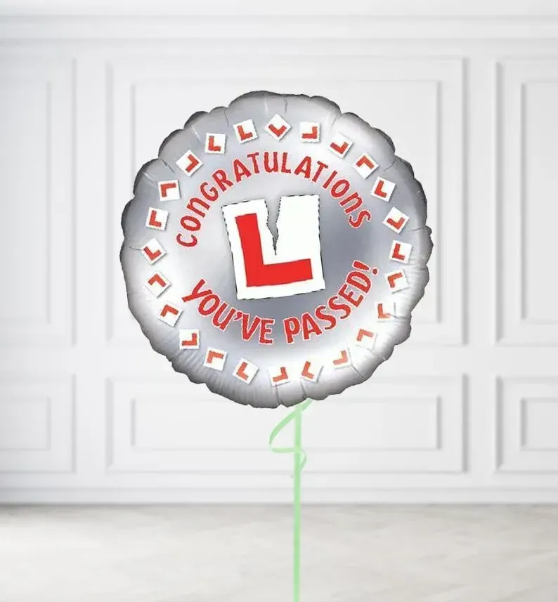 Driving Test Pass Balloons Driving Test Pass Balloons, Build a Helium Filled Bunch: No Extras, Build a Bouquet: No Extras