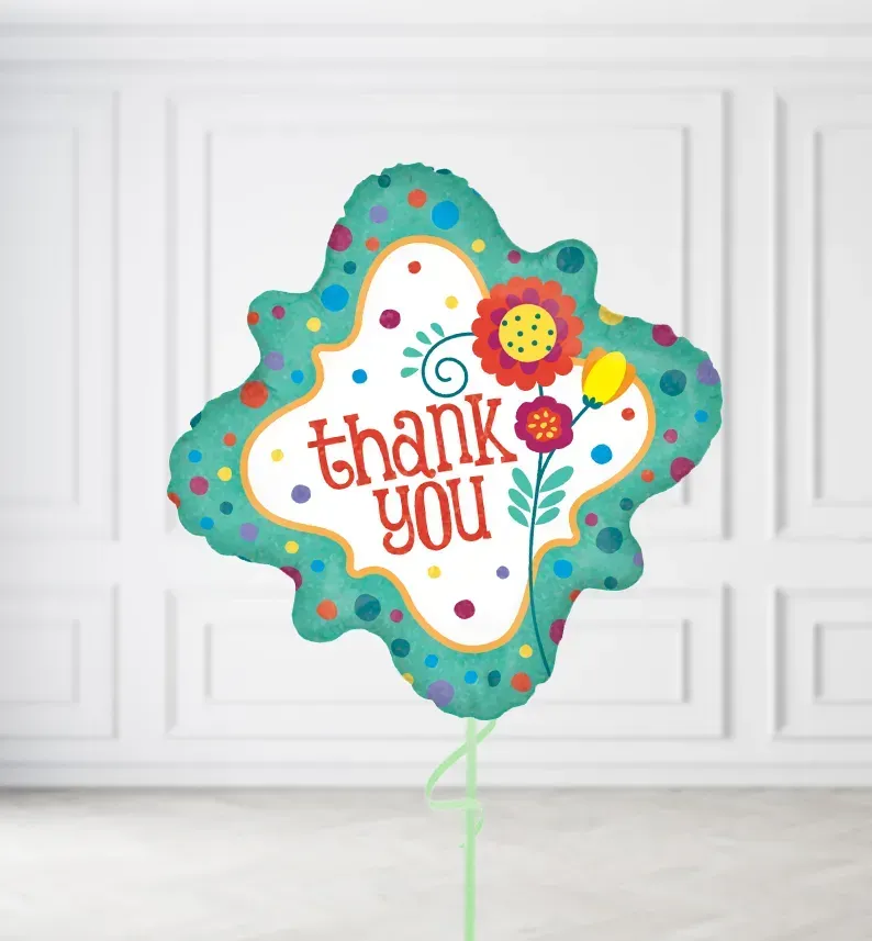 Thank You Flowers Balloons Thank You Flowers Balloons, Build a Helium Filled Bunch: No Extras, Build a Bouquet: No Extras