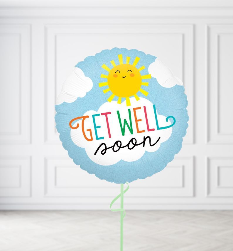 Get Well Soon Sunshine Balloons, Build a Helium Filled Bunch: No Extras, Build a Bouquet: No Extras