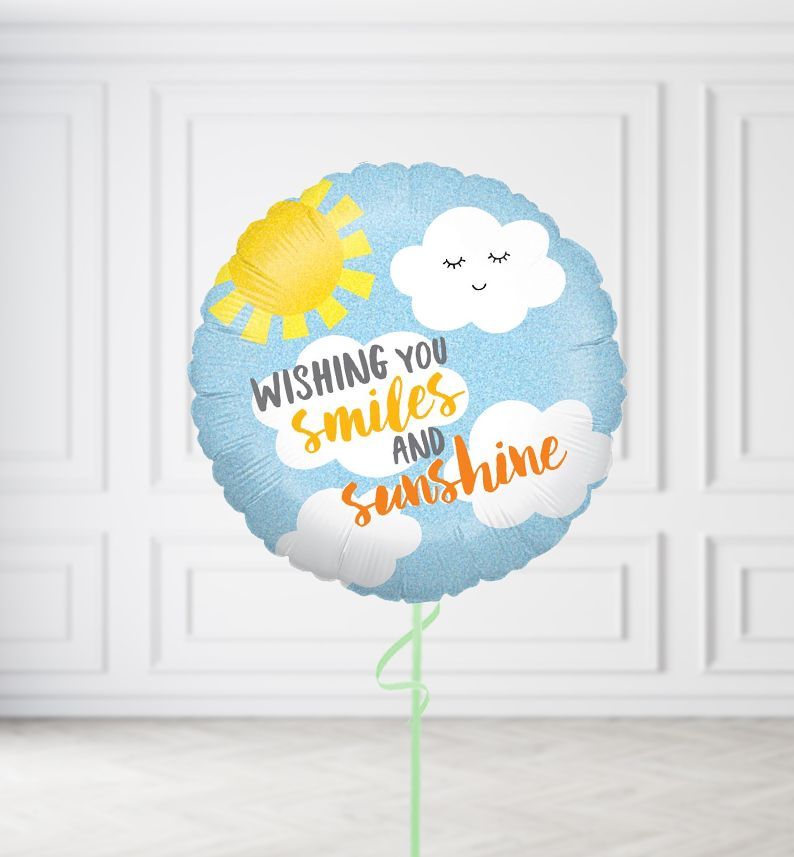 Wishing You Smiles and Sunshine Balloons, Build a Helium Filled Bunch: No Extras, Build a Bouquet: No Extras