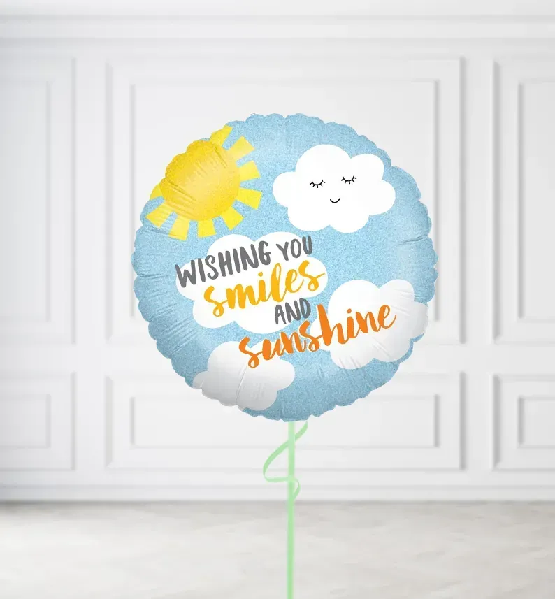 Wishing You Smiles and Sunshine Balloons Wishing You Smiles and Sunshine Balloons, Build a Helium Filled Bunch: No Extras, Build a Bouquet: No Extras