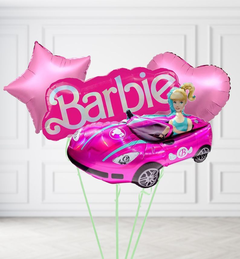 Barbie Car Duo Balloons, Build a Helium Filled Bunch: Barbie Car Duo Bunch, Colour Theme: Match with Centrepiece