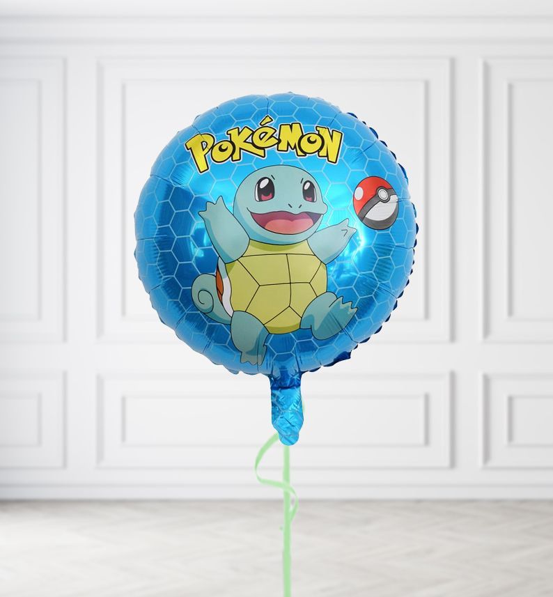 Pokemon Squirtle Round Balloons, Build a Helium Filled Bunch: No Extras, Build a Bouquet: No Extras