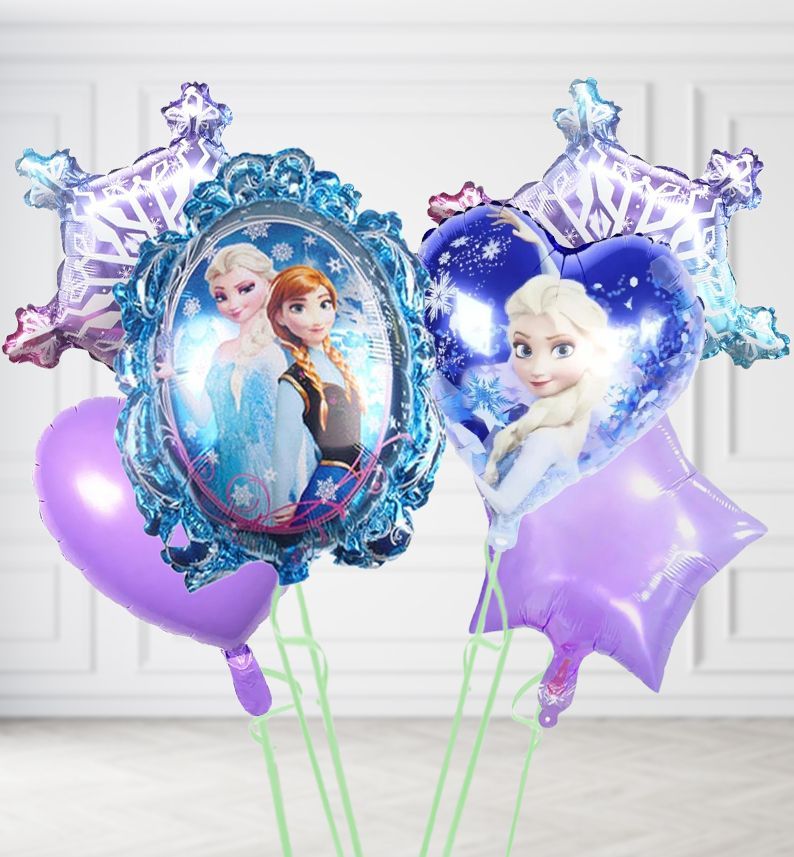 Frozen Elsa Collection Balloons, Build a Helium Filled Bunch: Frozen Collection Bunch, Colour Theme: Purple