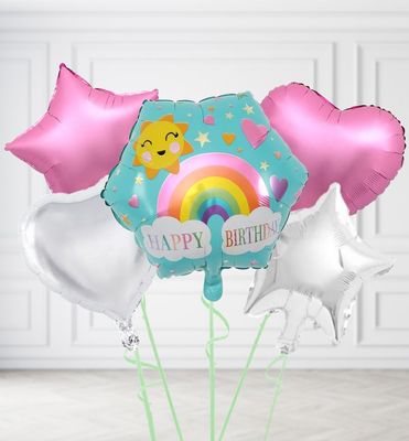 Happy Birthday Rainbow Balloons