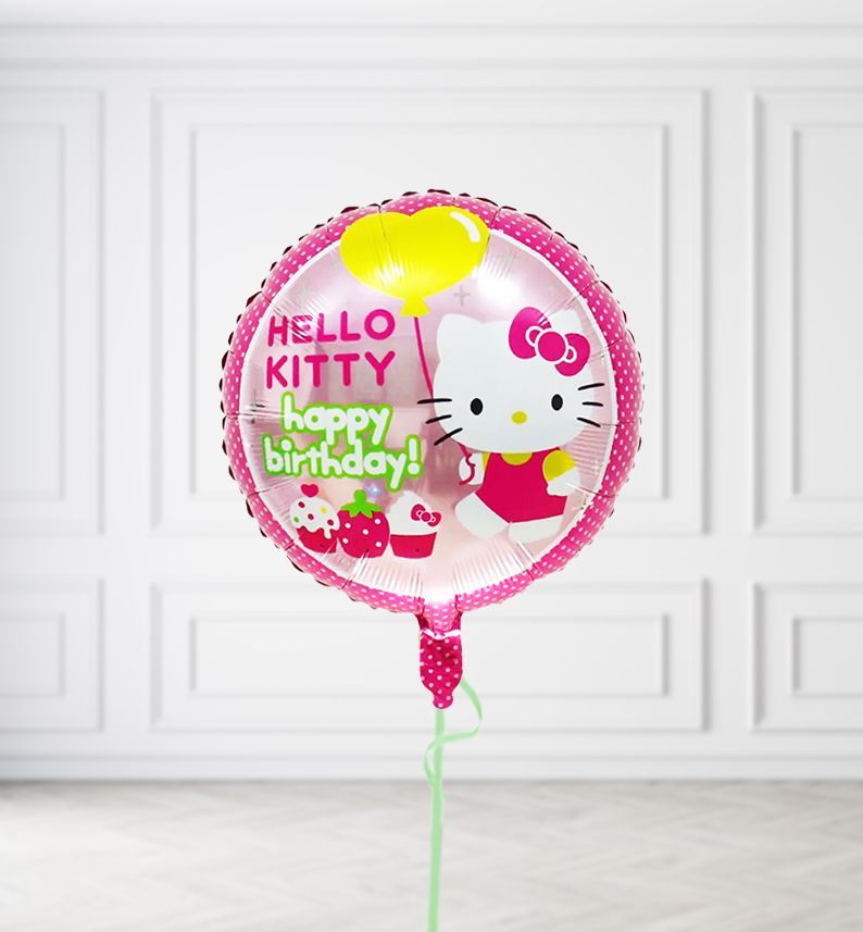 Happy Birthday Hello Kitty Balloons, Build a Helium Filled Bunch: No Extras, Build a Bouquet: No Extras