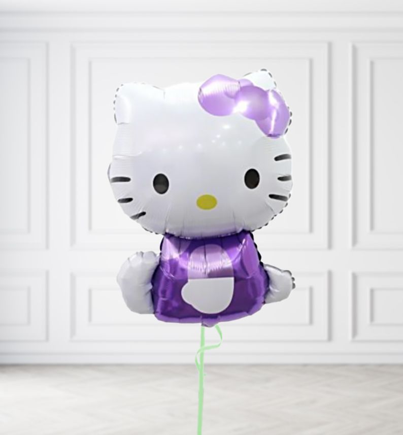 Purple Bow Hello Kitty Balloons, Build a Helium Filled Bunch: No Extras, Build a Bouquet: No Extras