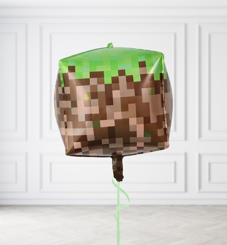 Minecraft Dirt Block Balloons, Build a Helium Filled Bunch: No Extras, Build a Bouquet: No Extras