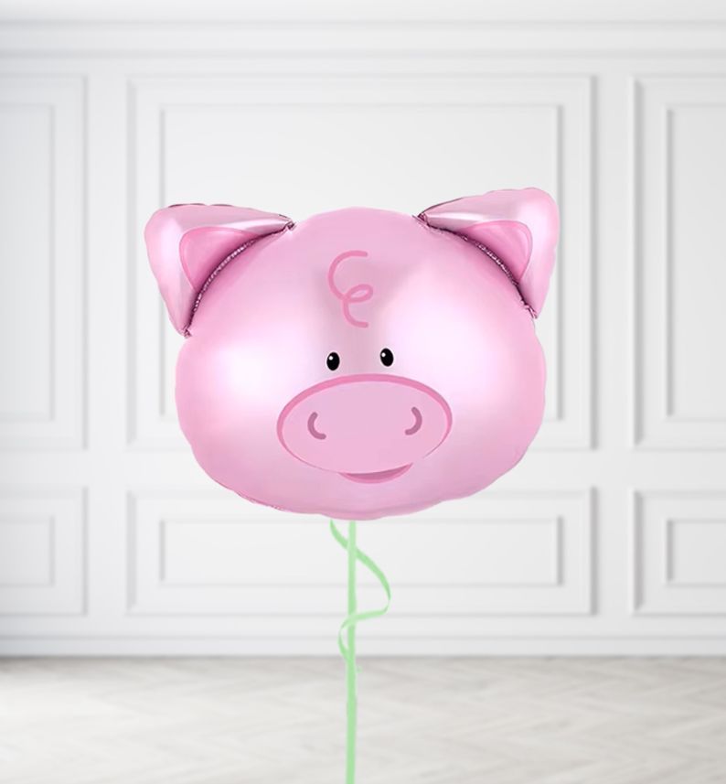 Pig Head Balloons, Build a Helium Filled Bunch: No Extras, Build a Bouquet: No Extras