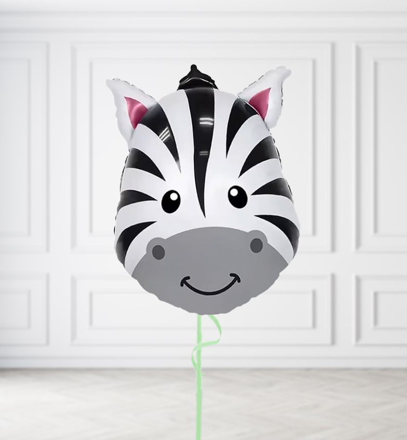Zebra Head Balloons, Build a Helium Filled Bunch: No Extras, Build a Bouquet: No Extras