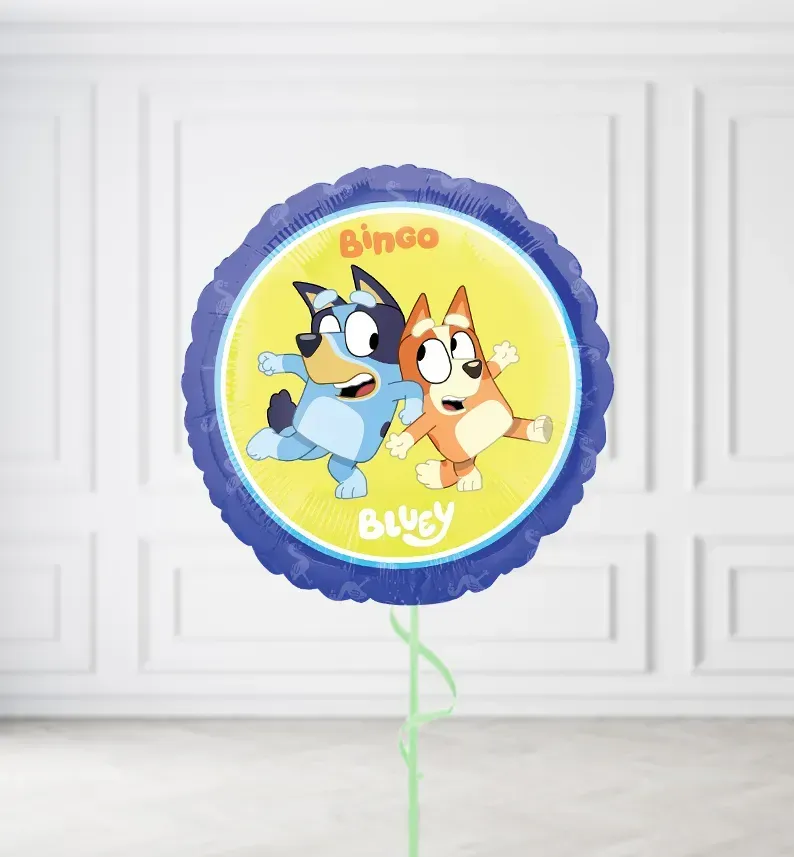 Bluey and Bingo Round Balloons Bluey and Bingo Round Balloons, Build a Helium Filled Bunch: No Extras, Build a Bouquet: No Extras