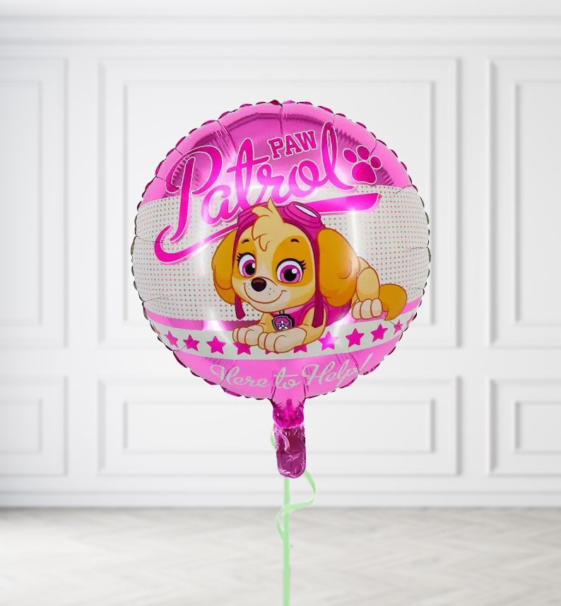 Pink Paw Patrol Skye Balloons, Build a Helium Filled Bunch: No Extras, Build a Bouquet: No Extras