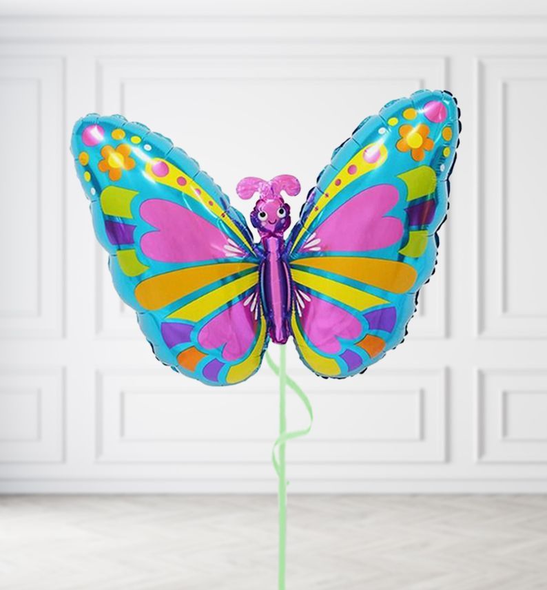 Colourful Smiling Butterfly Balloons, Build a Helium Filled Bunch: No Extras, Build a Bouquet: No Extras
