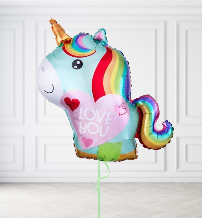Love You Unicorn Balloons, Build a Helium Filled Bunch: No Extras, Build a Bouquet: No Extras