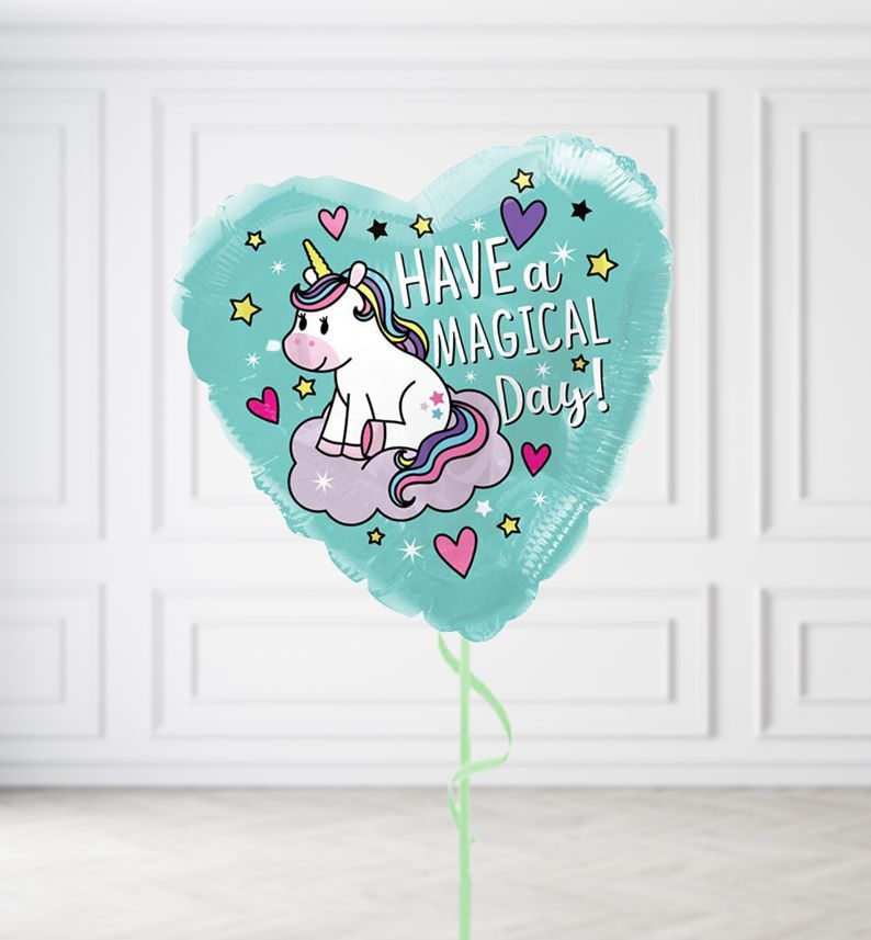 Have a Magical Day Unicorn Balloons, Build a Helium Filled Bunch: No Extras, Supersize Bunch: No Extras
