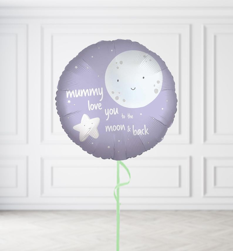 Mummy I love you to the Moon and Back Balloons, Build a Helium filled Bunch: No Extras, Build a Bouquet: No Extras