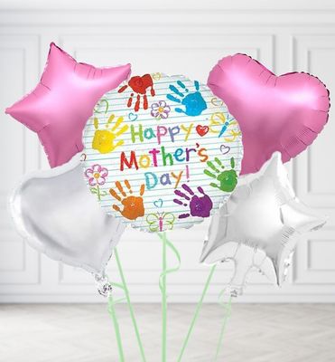Happy Mothers Day Handprint Balloons