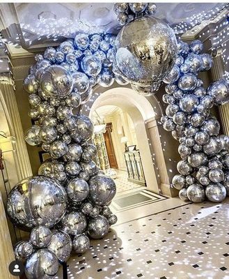 White, Silver and Grey Balloon Arches