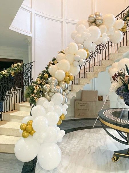 White, Silver and Grey Balloon Arches