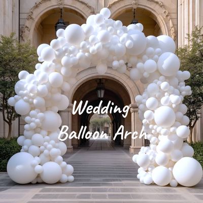 Professionally Built White, Silver and Grey Balloon Arches White Wedding Balloon Arch Professionally Built