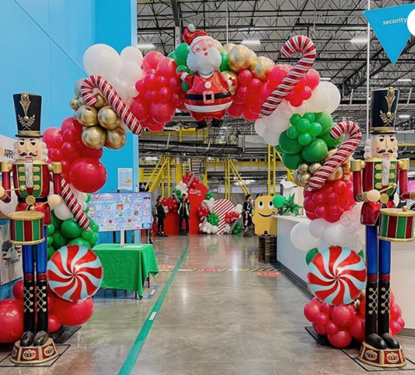 Red, Crimson, White and Black Balloon Arches