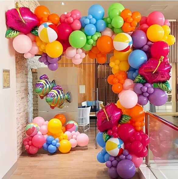Multi-colour and Rainbow Balloon Arches