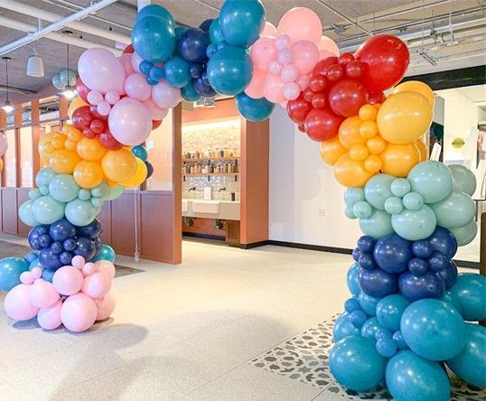 Multi-colour and Rainbow Balloon Arches