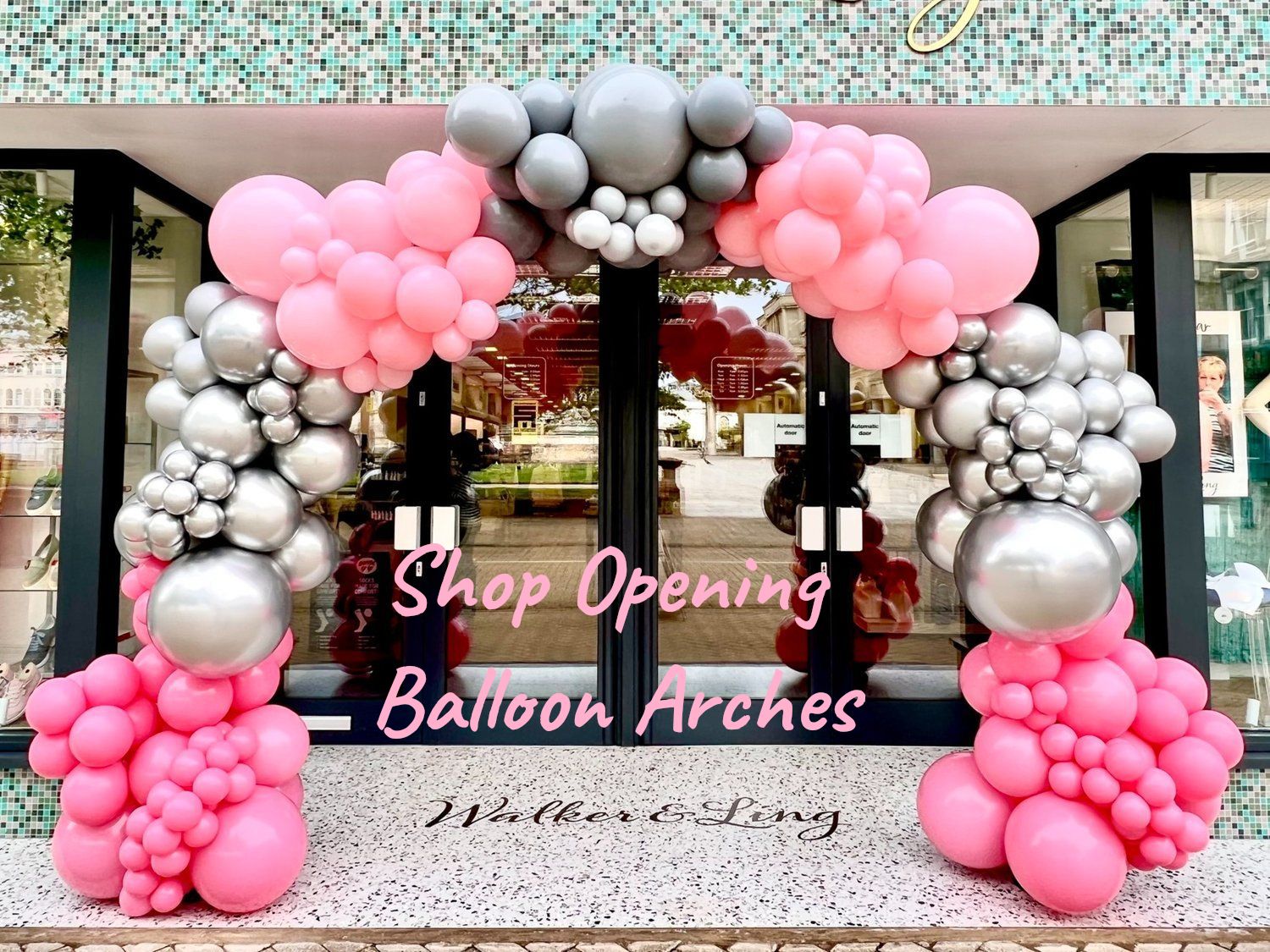 Pink Shop Opening Balloon Arch