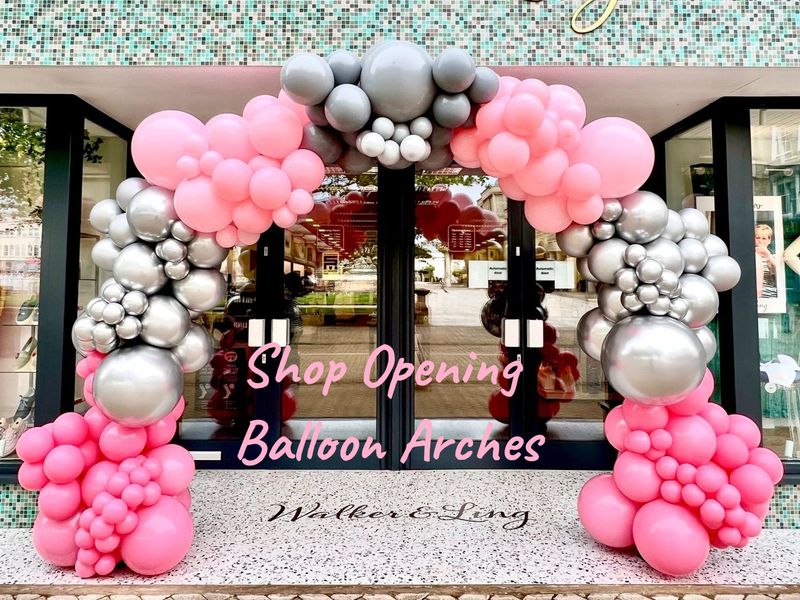 Professionally Built Barbie Pink and Tropical Pink Balloon Arches Pink Shop Opening Balloon Arch