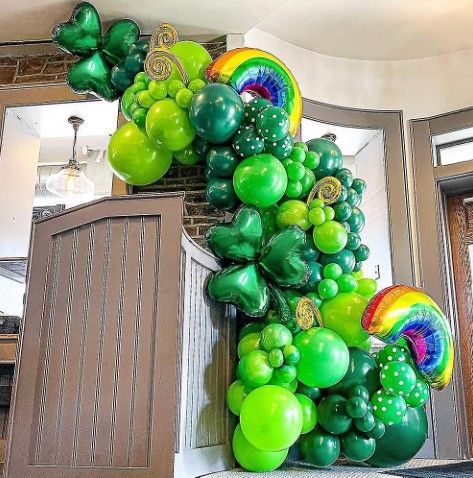Green, Sage and Gold Balloon Arches