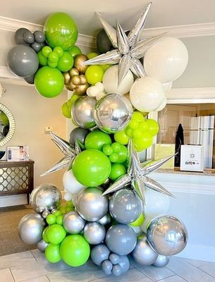 Green, Sage and Gold Balloon Arches