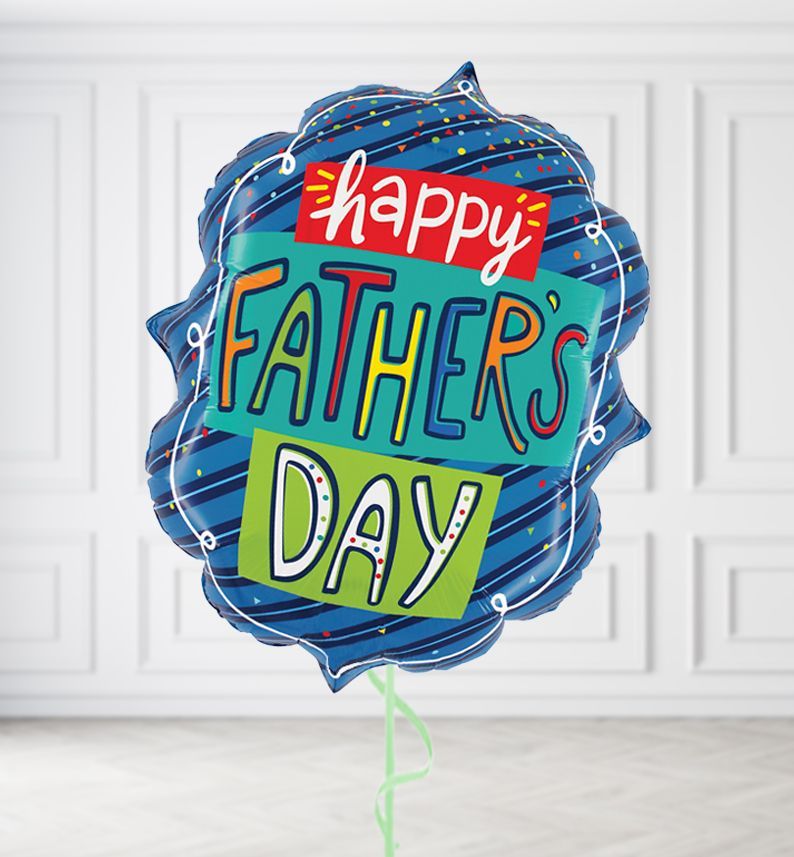 Jumbo Size Fathers Day Confetti Frame Balloons, Build a Helium Filled Bunch: No Extras