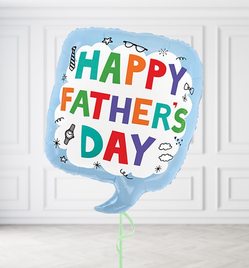 Jumbo Size Fathers Day Speech Bubble Balloons, Build a Helium Filled Bunch: No Extras