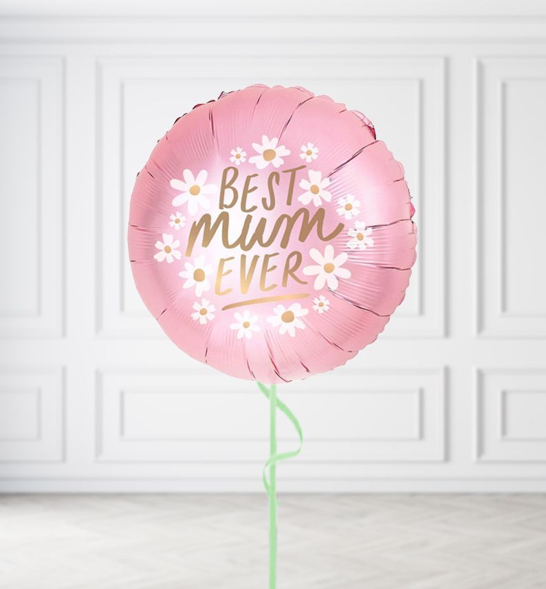 Best Mum Ever Daisy Balloons Best Mum Ever Daisy Balloons, Build a Helium Filled Bunch: No Extras, Build a Bouquet: No Extras