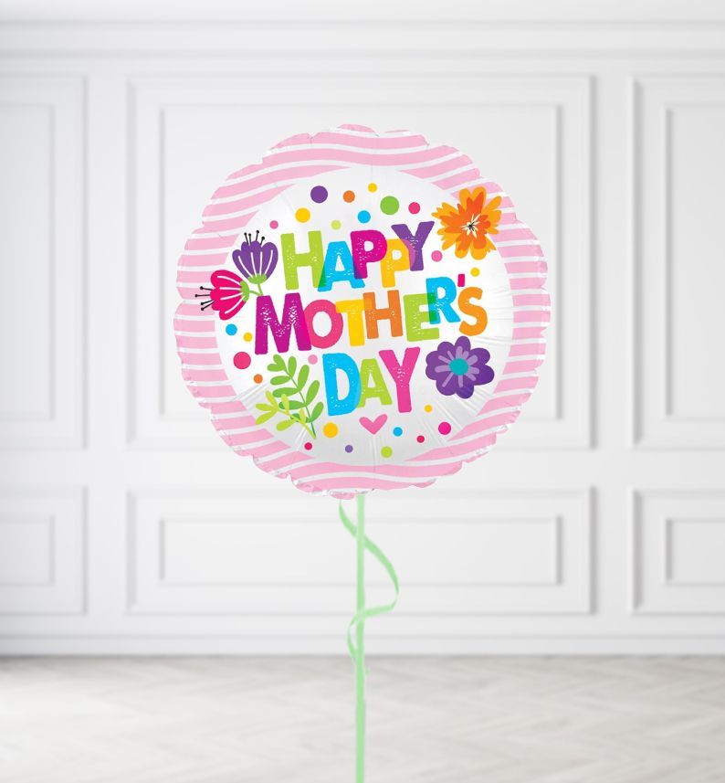 Happy Mothers Day Flowers Balloons, Build a Helium Filled Bunch: No Extras, Build a Bouquet: No Extras