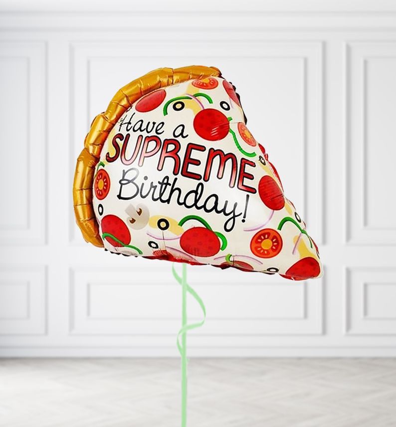 Pizza Slice Balloons, Build a Helium Filled Bunch: No Extras, Build a Bouquet: No Extras