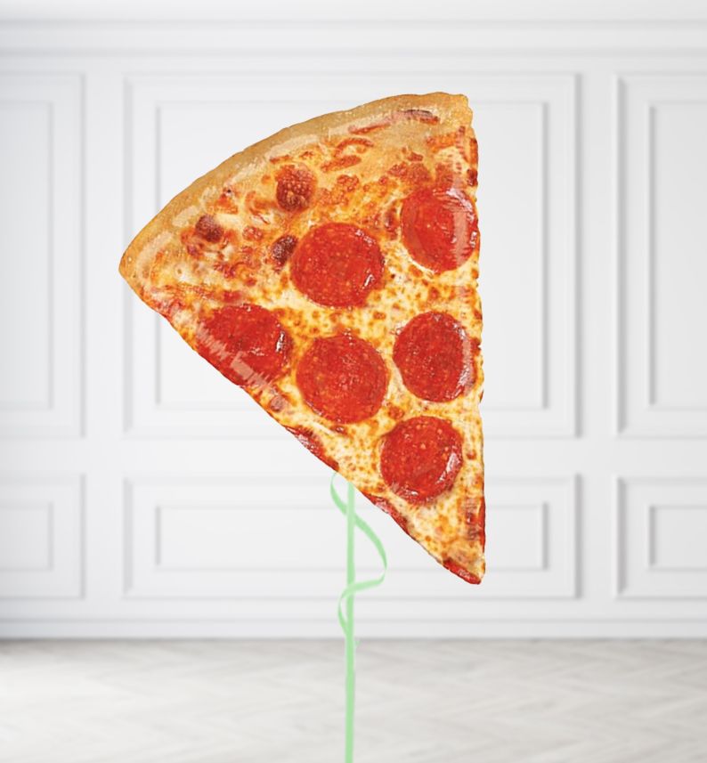 Pizza Slice Balloons, Build a Helium Filled Bunch: No Extras, Build a Bouquet: No Extras
