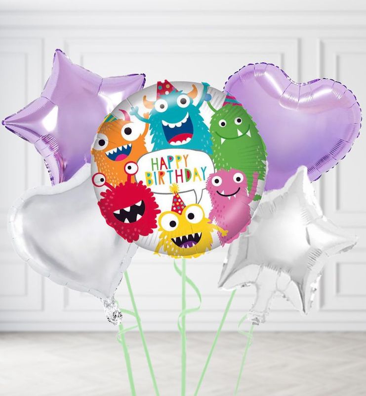 Happy Birthday Party Monsters Balloons