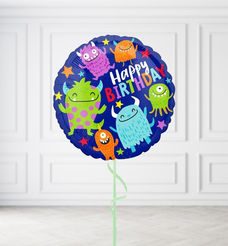 Happy Birthday Little Monsters Balloons Happy Birthday Little Monsters Balloons, Build a Bunch: No Extras, Build a Bouquet: No Extras