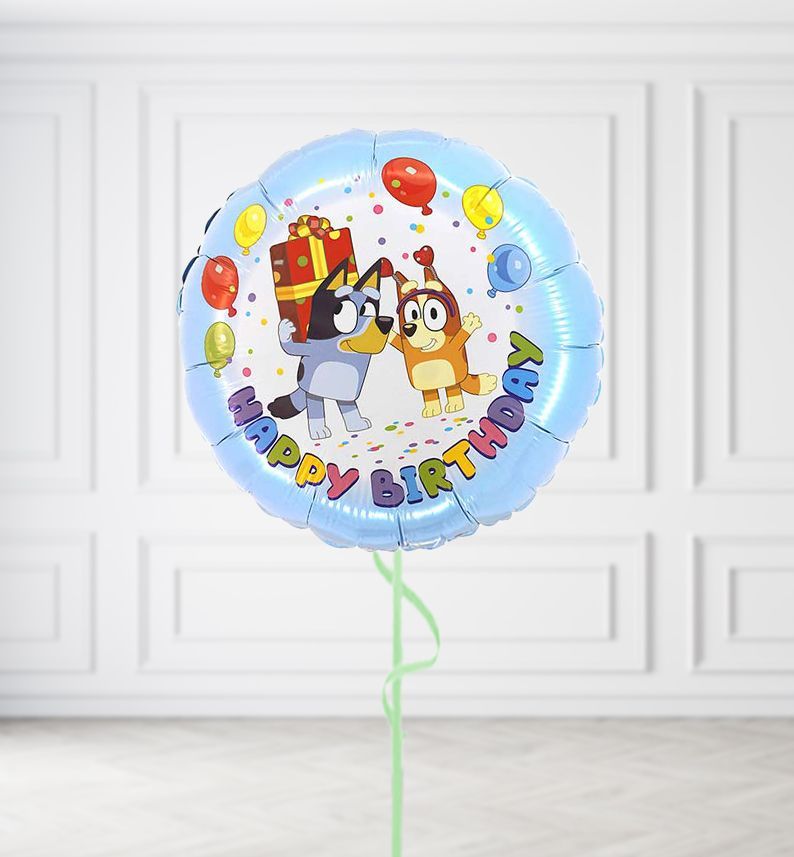 Happy Birthday Bluey Balloons, Build a Helium Filled Bunch: No Extras, Build a Bouquet: No Extras
