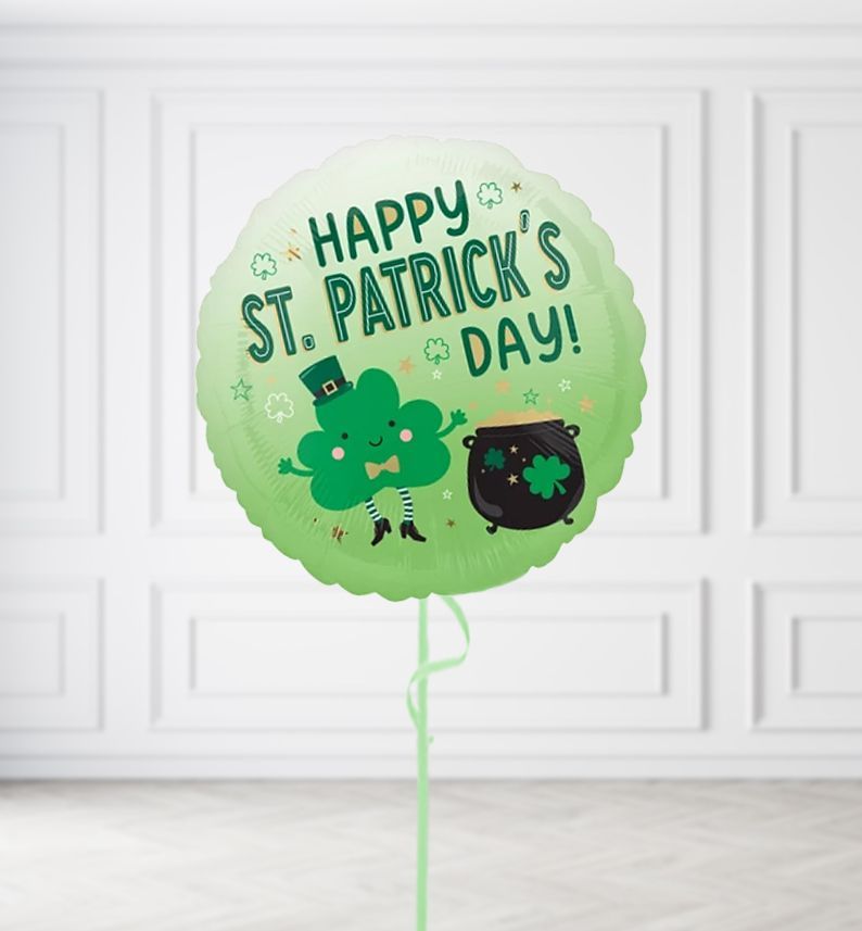 Happy St Patrick's Day Balloons Happy St Patrick's Day Balloons, Build a Helium Filled Bunch: No Extras, Build a Bouquet: No Extras