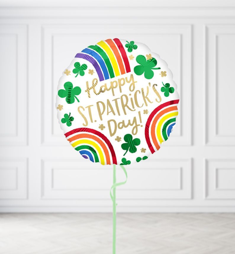 St Patrick's Day Rainbow Balloons St Patrick's Day Rainbow Balloons, Build a Helium Filled Bunch: No Extras, Build a Bouquet: No Extras