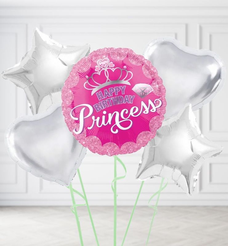 Happy Birthday Princess Round Balloons