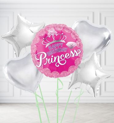 Happy Birthday Princess Round Balloons