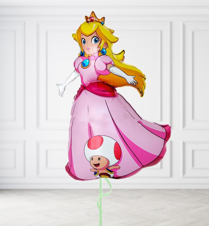 Super Mario Princess Peach Balloons, Build a Helium Filled Bunch: No Extras, Build a Bouquet: No Extras