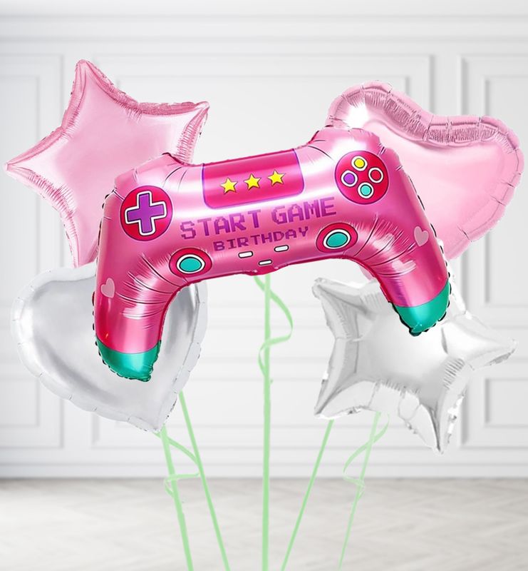 Pink Game Controller Balloons Pink Game Controller Balloons